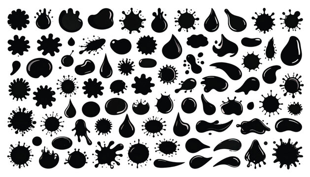 Virus and bacteria icons set collection.