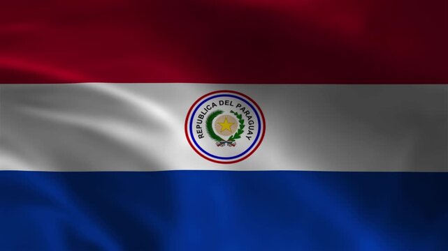 Paraguay Flag Animation | Waving Paraguayan National Flag in 4K UHD Motion Background