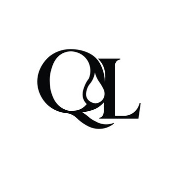QL monogram logo with water drop symbol
