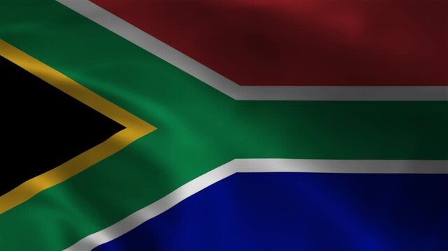 South Africa Flag Animation | Waving South African National Flag in 4K UHD Motion Background