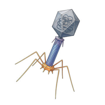 Bacteriophage T2 Virus Isolated Transparent