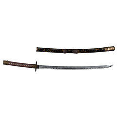 Obraz premium Royal Dragon Katana Sword Ornate Blade