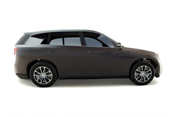 Obraz premium High-quality 3D render of a generic modern crossover SUV isolated on white studio background.