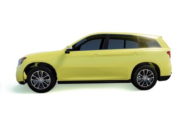 Obraz premium High-quality 3D render of a generic modern crossover SUV isolated on white studio background.
