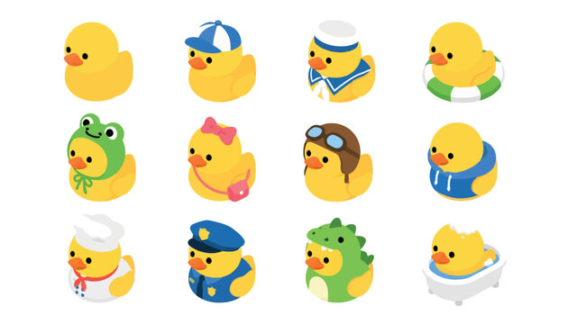 Rubber Ducks in Various Costumes.
