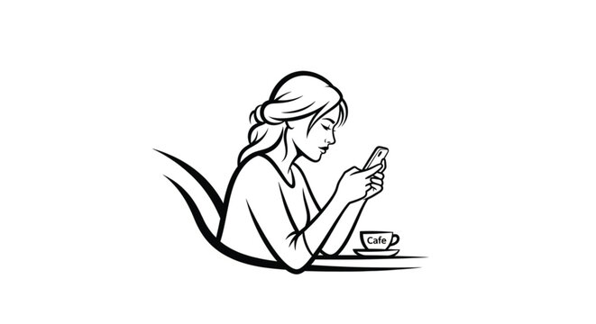 Woman lying down using smartphone device.