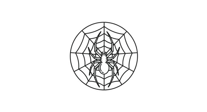 Spider in circular web design.