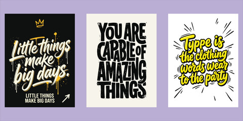 Inspirational typography posters © Kochi