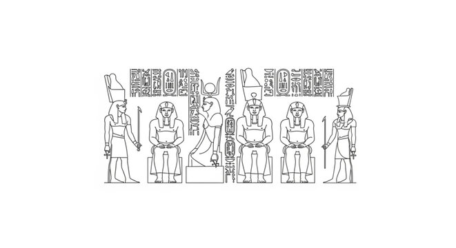 Ancient Mesopotamian Royalty and Nobles Engraved.