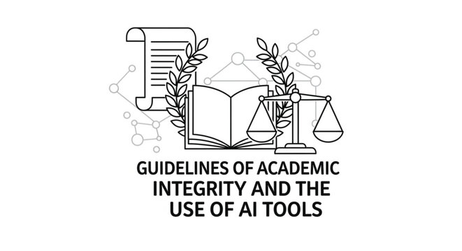 Academic integrity guidelines with book.