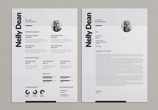 Minimal Resume and Cover Letter Layout