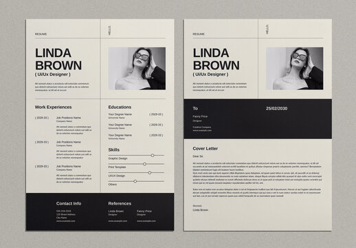 Modern Minimalist Resume and Cover Letter