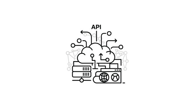 API Application Programming Interface Icon.