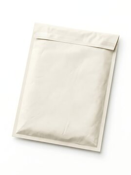 Blank white padded envelope isolated on white background