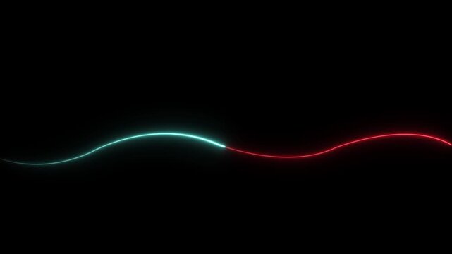 Animation of glowing line sliding . 1 line 2 color Movement of neon diagonal lines or glowing light stripes. seamless neon light line technology motion background.