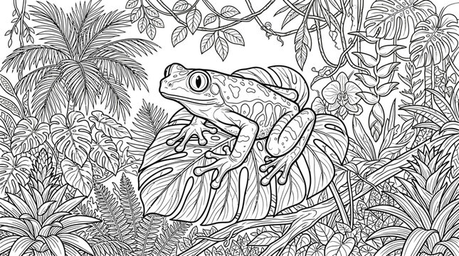 vector illustration of a sketch of a lizard