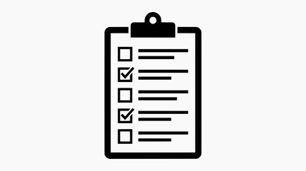 Fototapeta premium A clipboard with a checklist and completed items, signifying task management and organization.