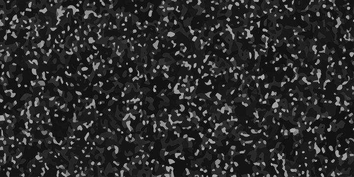 Black Marble Flooring Texture with White Flecks, Terazzo Flooring Pattern. black rubber floor surface featuring a dense pattern of white speckled grains.