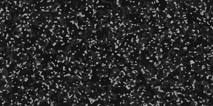 Black Marble Flooring Texture with White Flecks, Terazzo Flooring Pattern. black rubber floor surface featuring a dense pattern of white speckled grains.