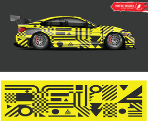 Fototapeta premium Minimalist Car Design with Geometric Patterns