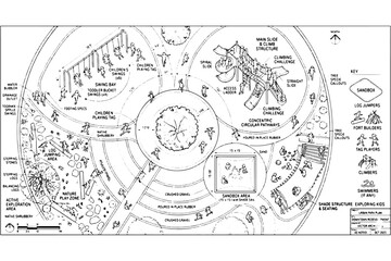 Obraz premium Top Down Playground Children Activity CAD Vector Collection