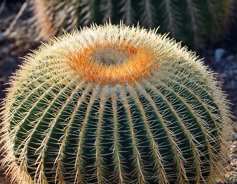 ferocactus is commonly known as a barrel cactus characterized by its distinct spiny structure