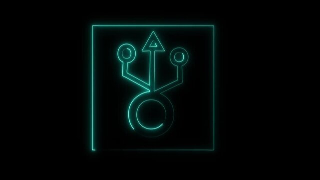 Abstract background glowing neon frame rectangle animation 4k video. and creating a stunning 4k video.