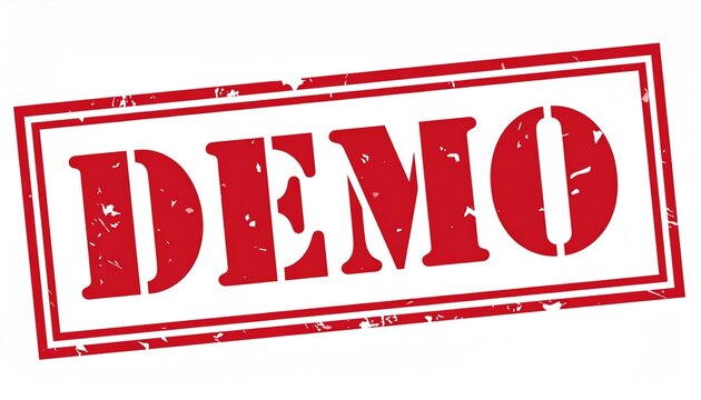 Red DEMO stamp symbolizing trial or sample version