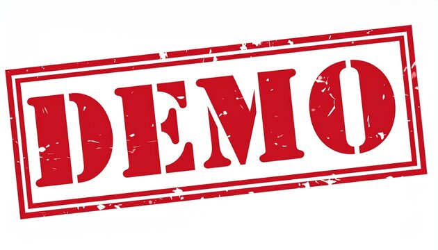Red DEMO stamp symbolizing trial or sample version