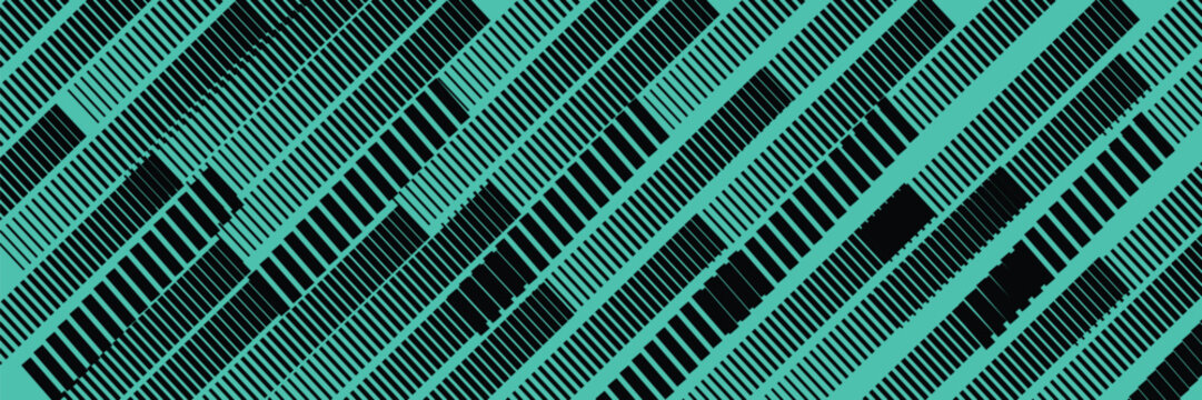Abstract geometric background with diagonal black stripes on a vibrant green surface vector illustration