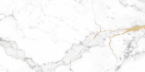Fototapeta premium Elegant Natural White Marble Surface Texture with Flowing Soft Gray Veining and Subtle Gold Details, Luxury Stone Background Perfect for High End Interiors and Branding.