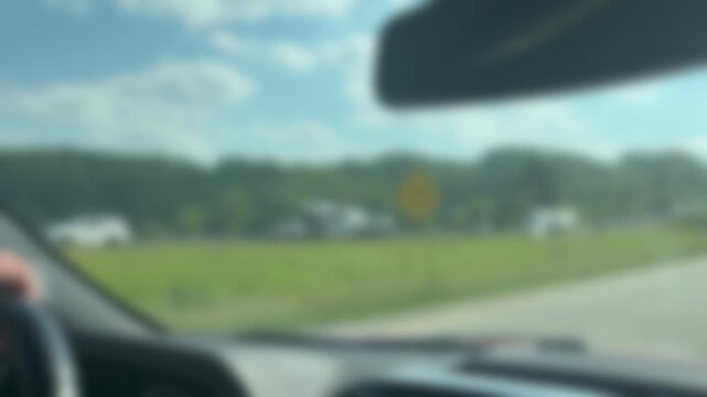 Blurry Traffic Stalled on a Highway or interstate