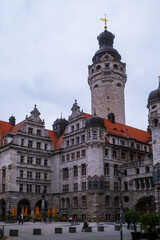 Obraz premium View of the New Town Hall in Leipzig, Germany.