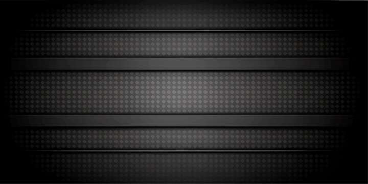 A dark metallic background featuring an abstract industrial steel grid pattern with a carbon fiber texture and chrome mesh design for a modern technology wallpaper