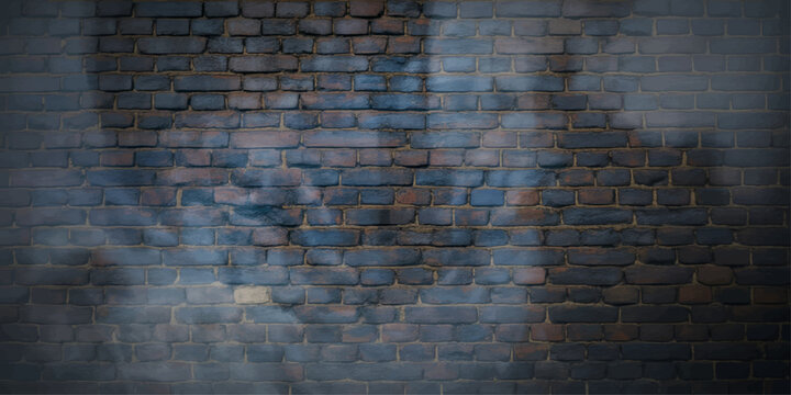 An aged red brick wall features a textured grunge surface with abstract white graffiti patterns layered over the old weathered stone construction