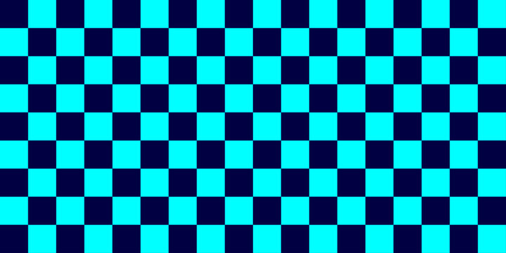 Black turquoise checkered background. Space for graphic design. Checkered texture. chess pattern vector. chessboard pattern with square color