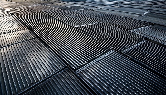 metal panels aligned repeating pattern