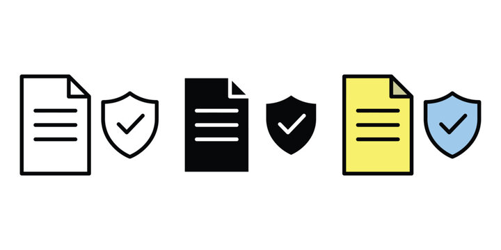 Security documents with shields and