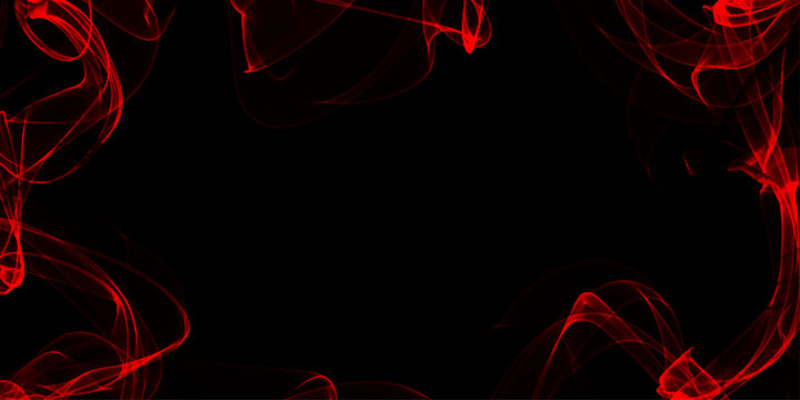 dark red smoke art background, dynamic image of swirling red flames on a black background, fluffy puffs of red smoke and fog on black fire design.