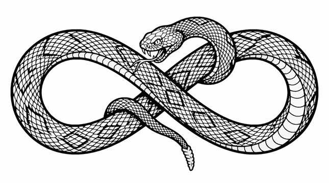 Rattlesnake shaped like an infinity symbol