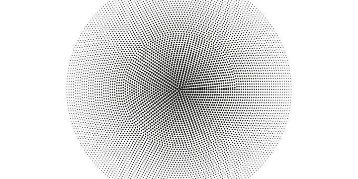 Halftone dot pattern illustration with radial gradient effect