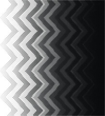 Fototapeta premium Halftone dot transition from transparent to black, abstract digital art background.