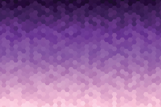 Gradient hexagon pattern background, in shades of, purple and pink