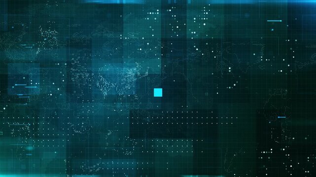 Abstract Digital Cyber Security Background With Glitch Data Stream Effects.