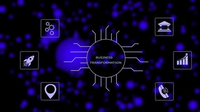 Coach motivation to transformation improvement. Education concept. Training. Leadership skills. Human abilities. Internet, business, Technology and network concept. 4k animation neon