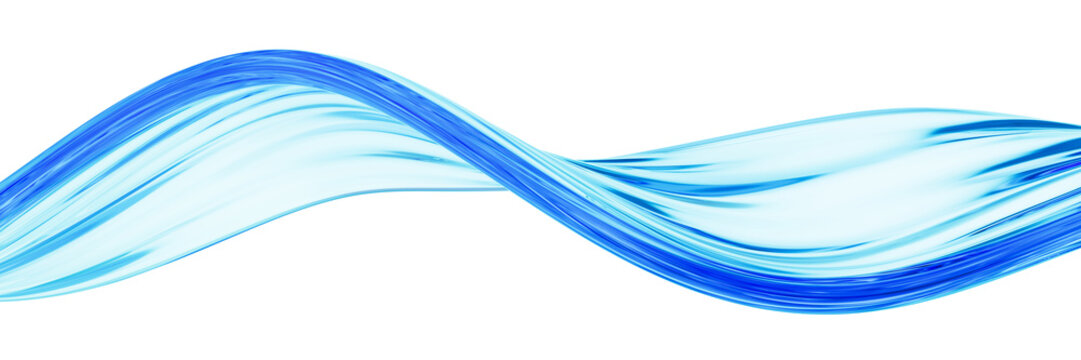 Liquid glass transparent wave ribbon Fluid flow curve shape
