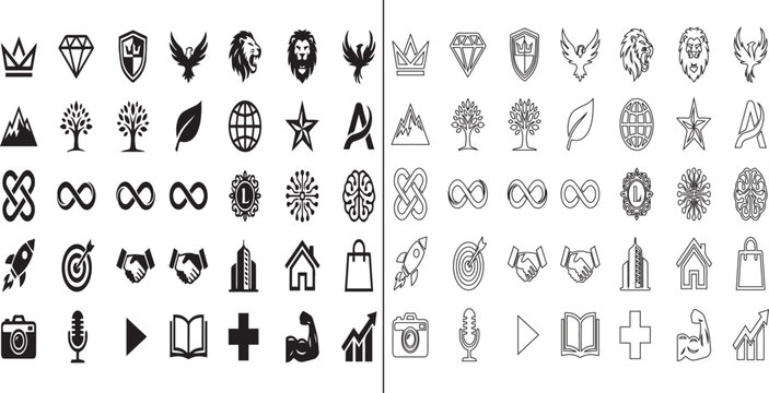 Best Premium Logo Collection Set &ndash; Business, Nature, Technology, Luxury and Corporate Brand Identity Vector Icons