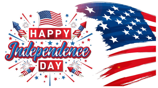 Vibrant 4th of July celebration background with patriotic elements
