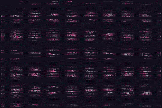 Glowing green binary code matrix on dark background, digital data stream pattern green text