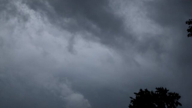 Dramatic storm clouds gathering in the sky before heavy rain and thunderstorm - 180fps Captured in Cinematic High-Detail Footage